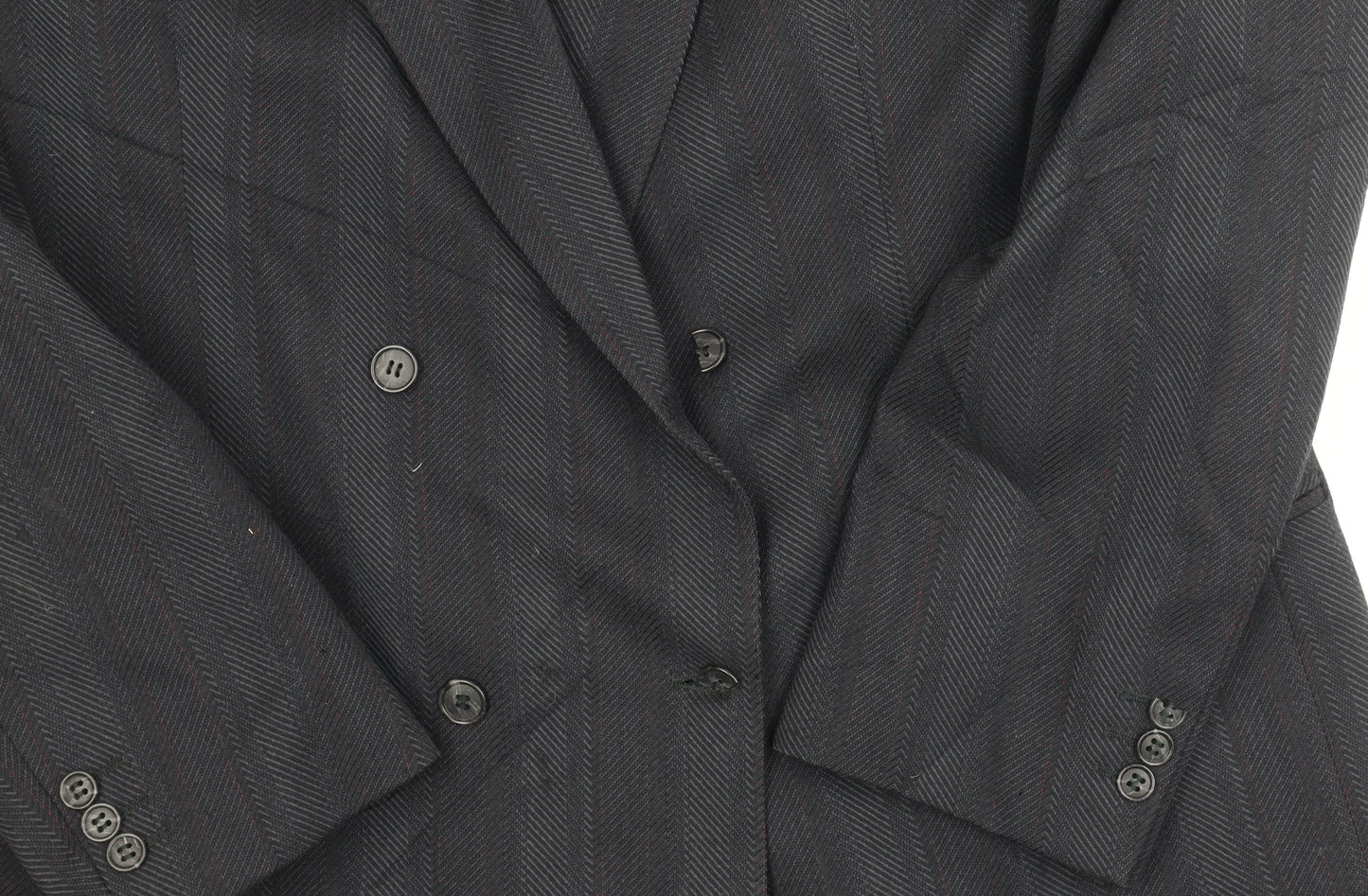 Mens UK Size 42 Anthony Loretto Regular Black Suit Jacket