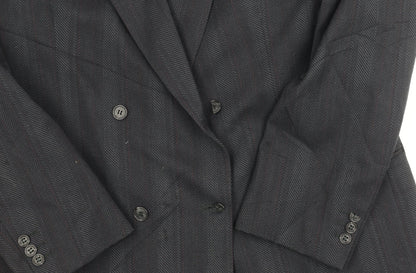 Mens UK Size 42 Anthony Loretto Regular Black Suit Jacket