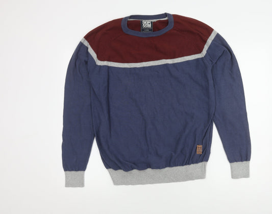 Crosshatch Men's XL Blue Pullover Jumper, Crew Neck