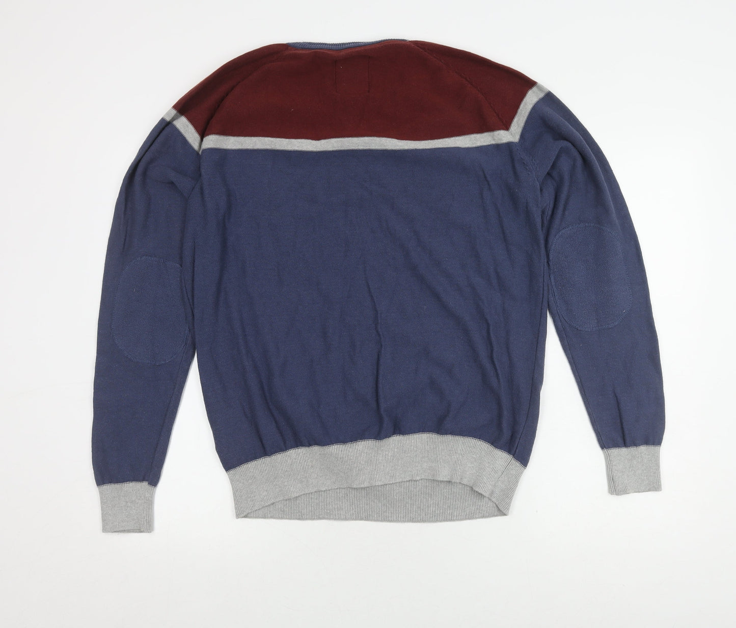 Crosshatch Men's XL Blue Pullover Jumper, Crew Neck