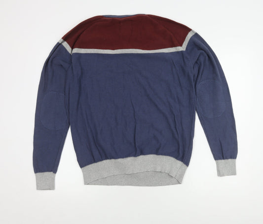 Crosshatch Men's XL Blue Pullover Jumper, Crew Neck