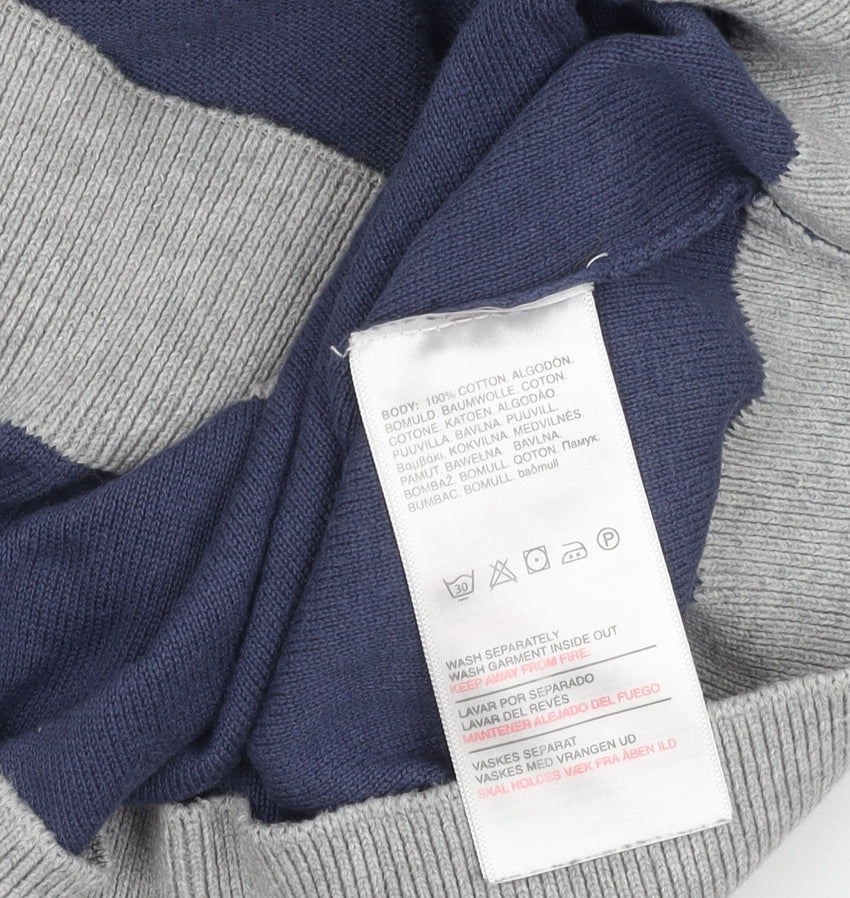 Crosshatch Men's XL Blue Pullover Jumper, Crew Neck