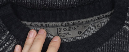 Dissident Men's Black XL Pullover Jumper