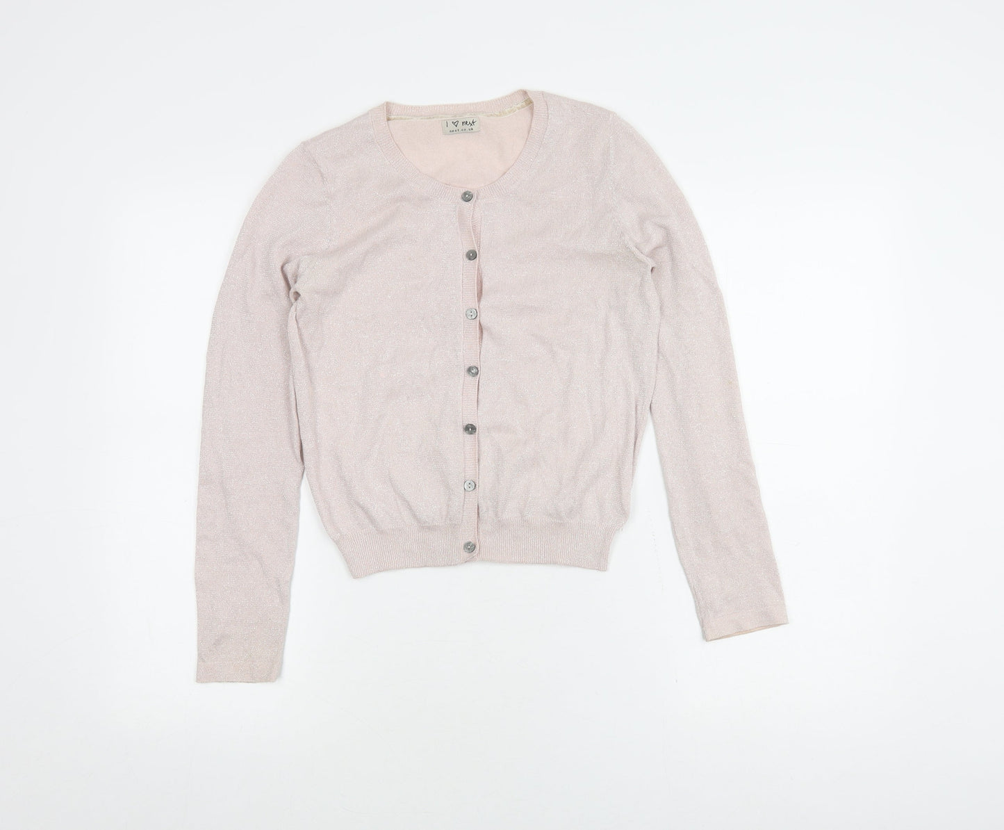 Next Pink Girls Cardigan - Size 13 Years, Button Closure