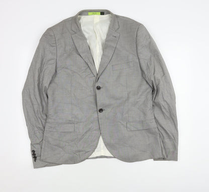 Mens UK Size 42 Topman Regular Grey Suit Jacket