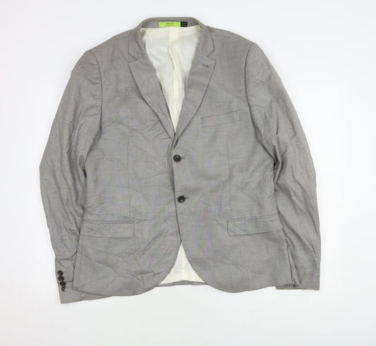 Mens UK Size 42 Topman Regular Grey Suit Jacket