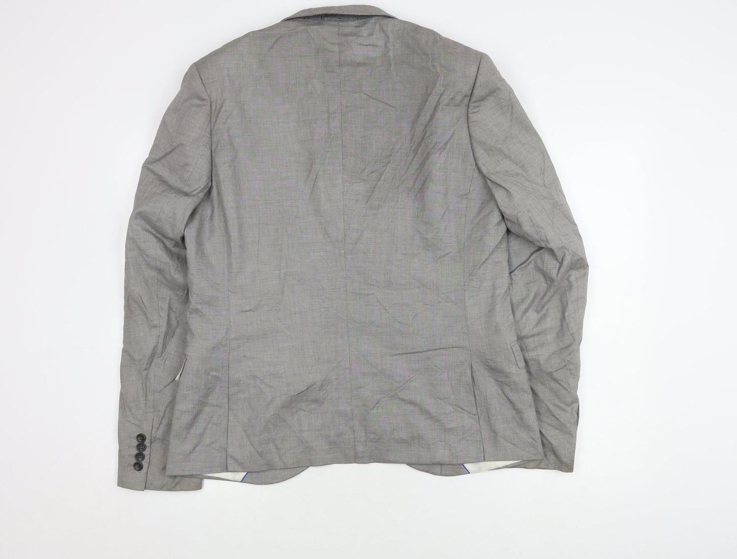 Mens UK Size 42 Topman Regular Grey Suit Jacket