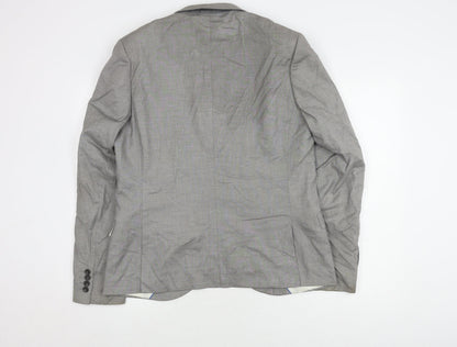 Mens UK Size 42 Topman Regular Grey Suit Jacket