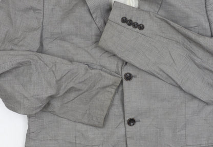 Mens UK Size 42 Topman Regular Grey Suit Jacket