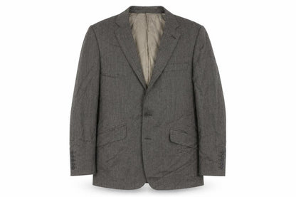 Alexandre Grey Herringbone Wool Men's Blazer Size 38R