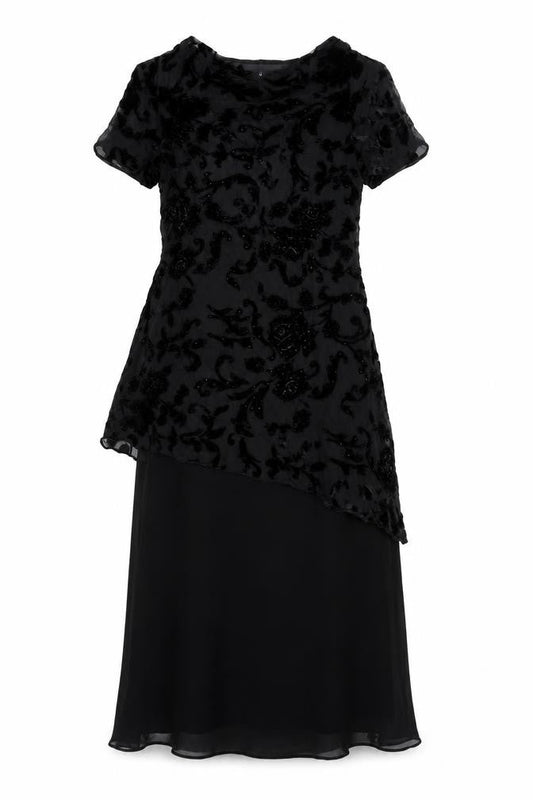 Eva Blue Women's Black Dress Size 8 Rayon Blend