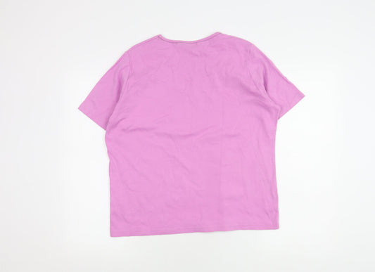 Womens UK Size L Honor Millburn Pink Basic T-Shirt