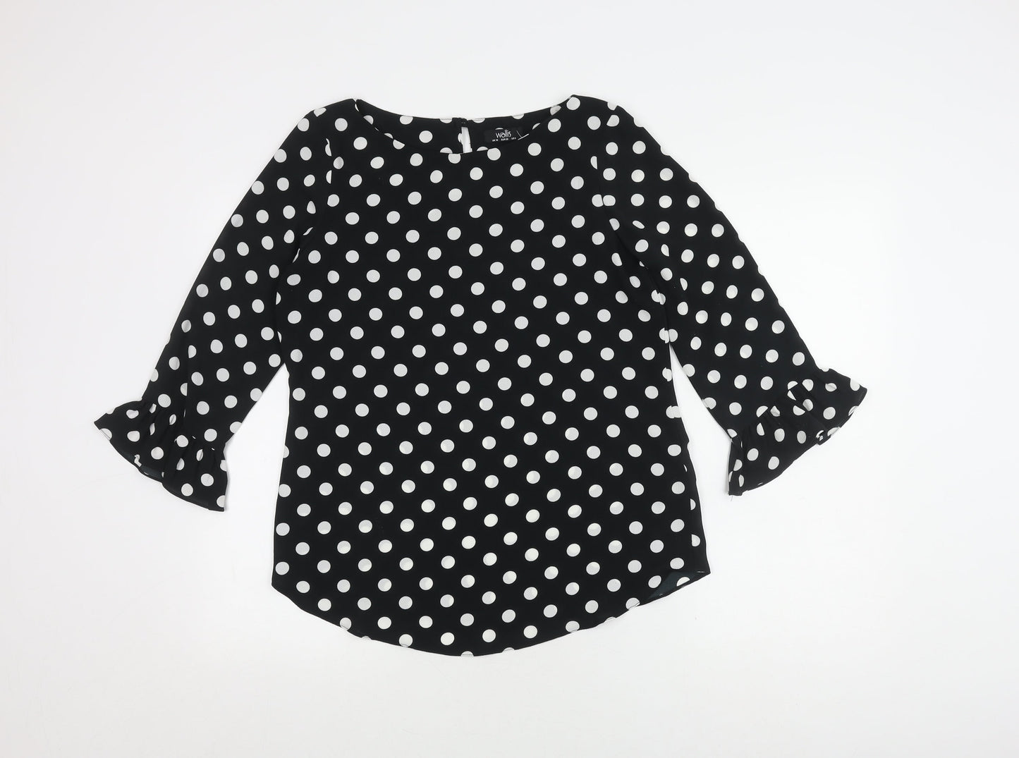 Womens UK Size 10 Wallis Black Basic Blouse