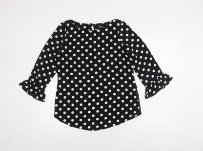Womens UK Size 10 Wallis Black Basic Blouse