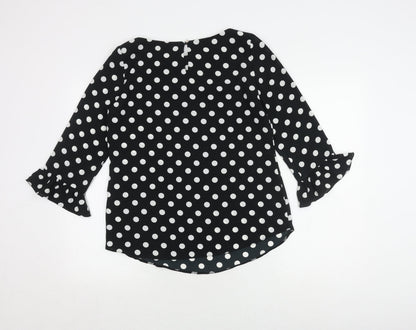Womens UK Size 10 Wallis Black Basic Blouse