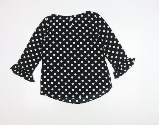 Womens UK Size 10 Wallis Black Basic Blouse