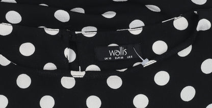 Womens UK Size 10 Wallis Black Basic Blouse