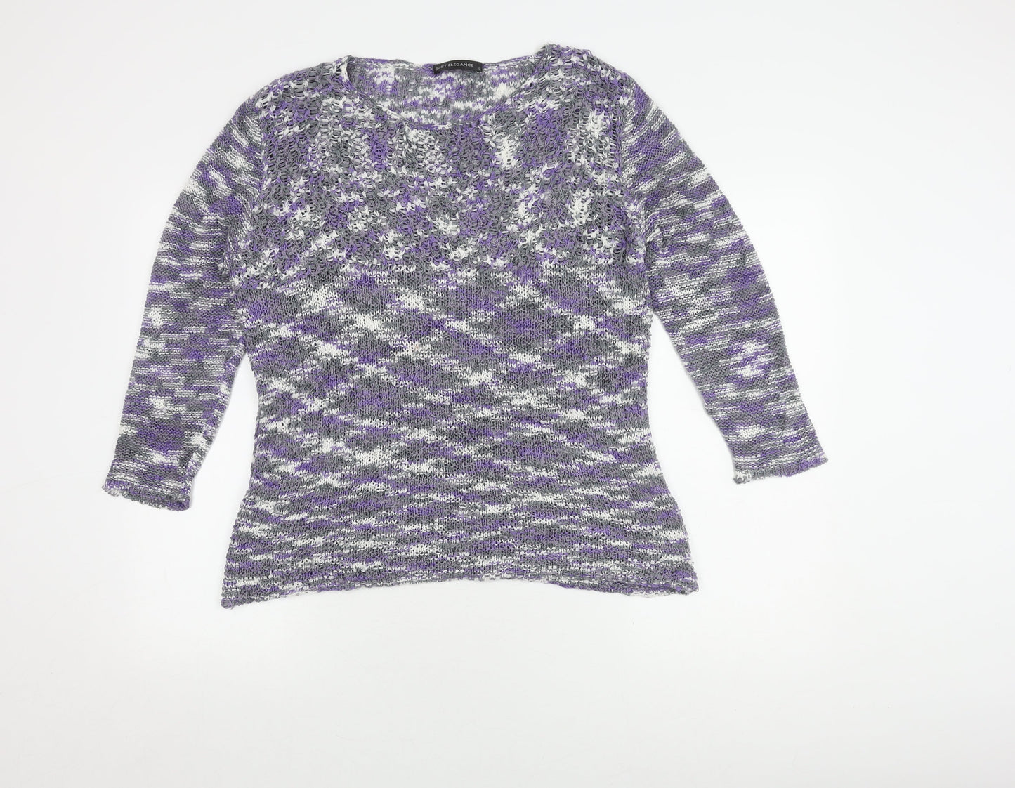 Womens UK Size L Just Elegance Multicoloured Pullover Jumper