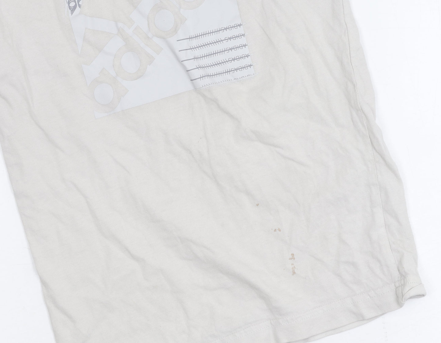 Adidas Boys Beige Graphic T-Shirt 9-10 Years