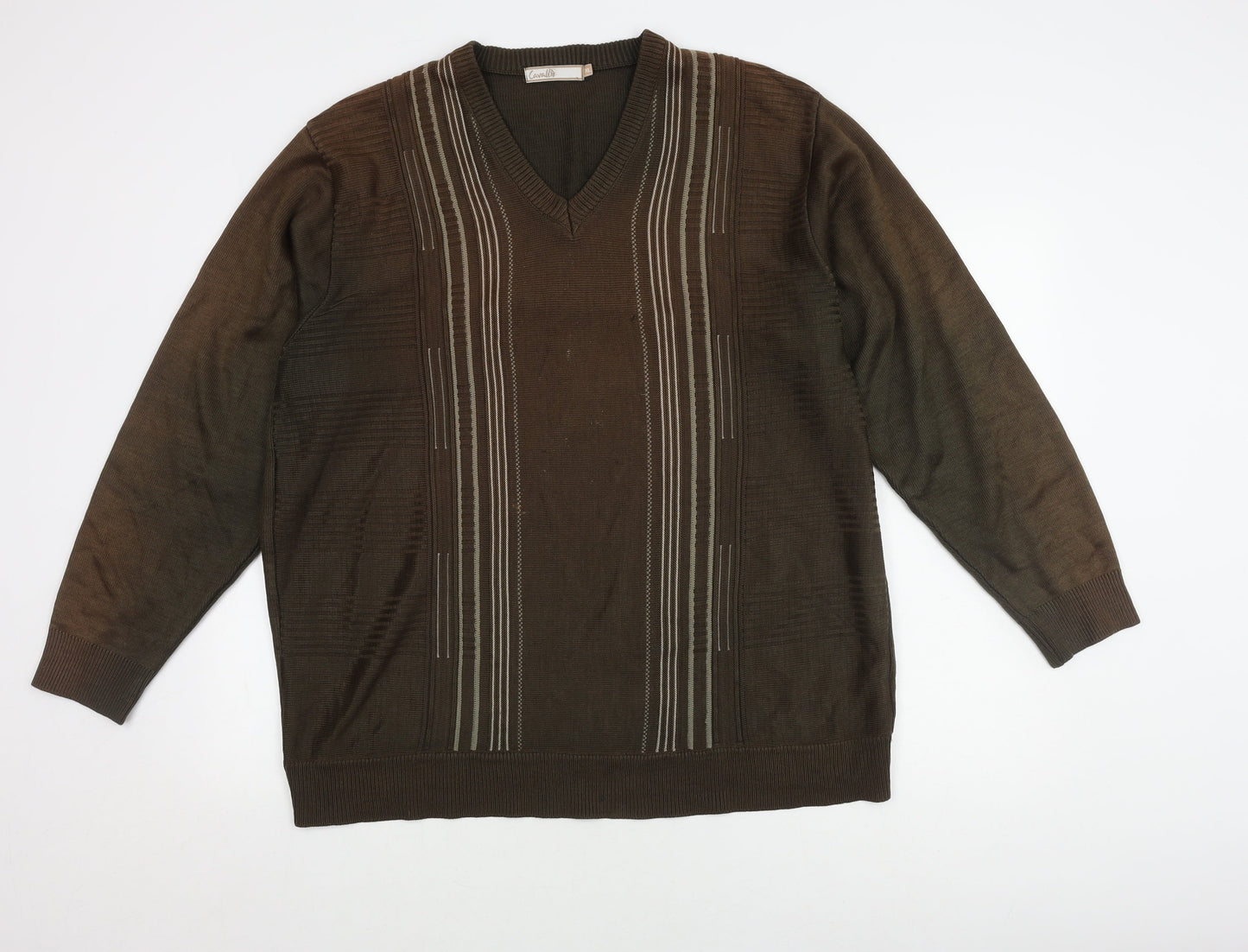 Cavallo Men's XL Brown V-Neck Pullover Jumper