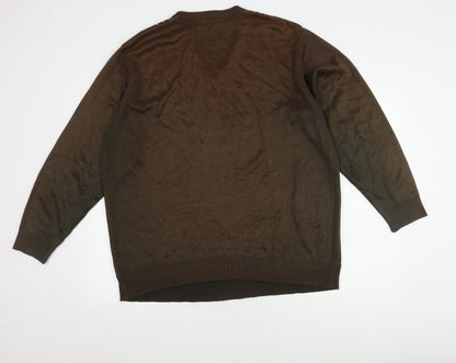 Cavallo Men's XL Brown V-Neck Pullover Jumper