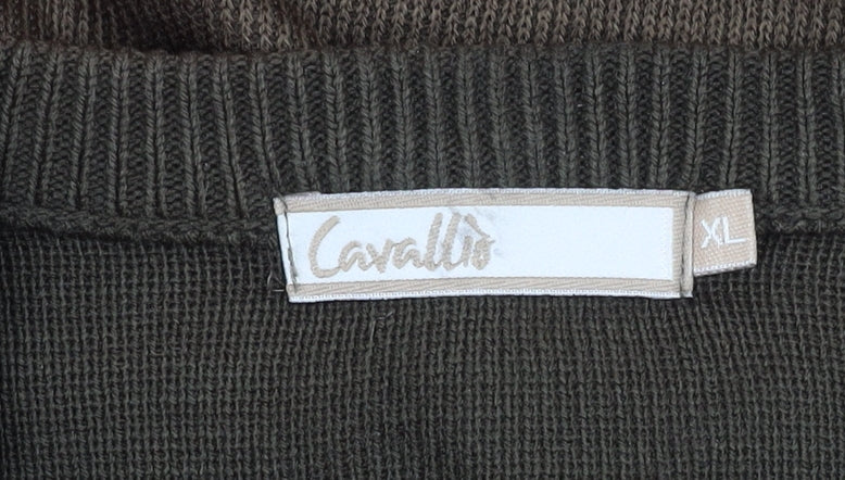 Cavallo Men's XL Brown V-Neck Pullover Jumper