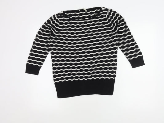Womens UK Size M Oasis Black Pullover Jumper