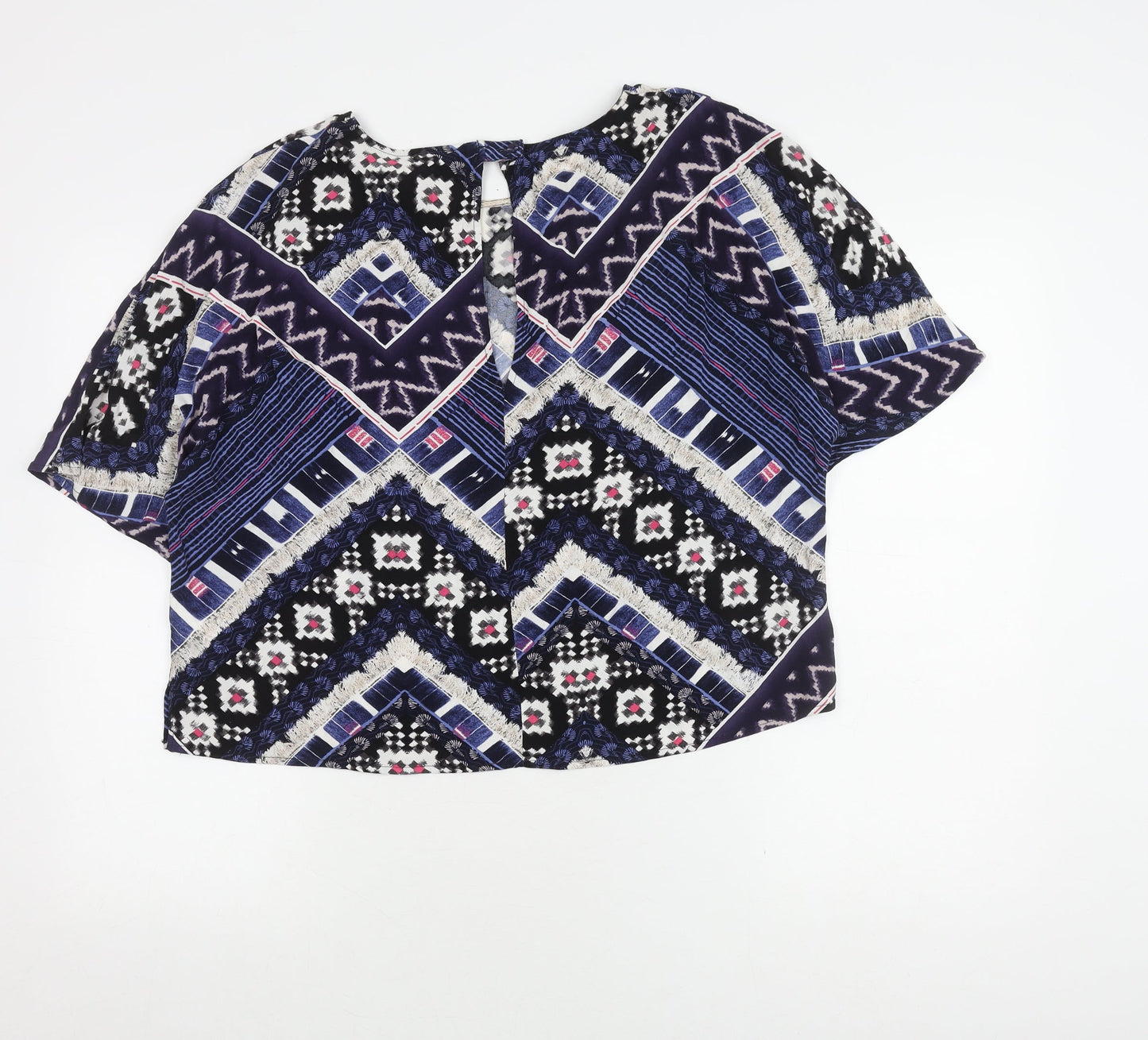 Womens UK Size 14 Warehouse Multicoloured Basic Blouse