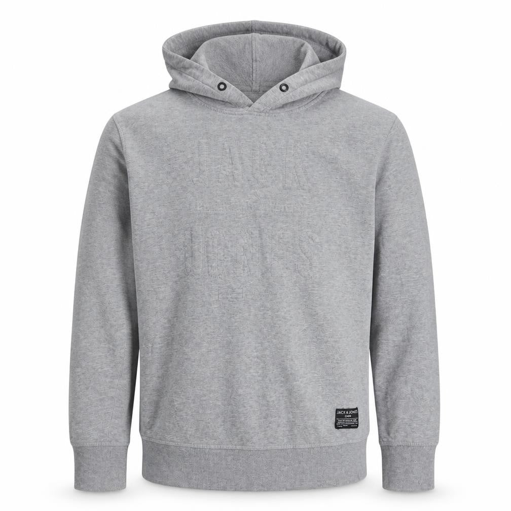 Jack & Jones Womens Grey Hoodie, 1X, Logo Accent