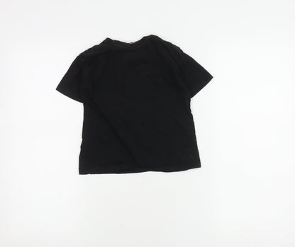 Primark Boys Black Jurassic World T-Shirt 6-7Y with Sequin Accents