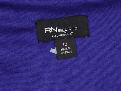 RN Studio Blue Knee-Length Sheath Dress Size 12