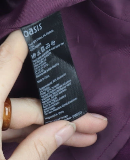 Oasis Women's Purple A-Line Floral Dress Size 10