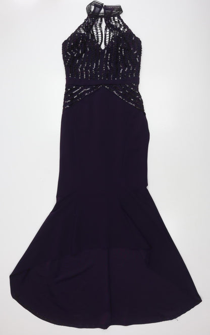 Lipsy Women's Purple Sleeveless Dress UK 10