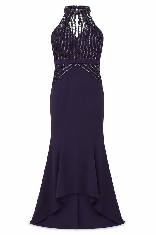 Lipsy Women's Purple Sleeveless Dress UK 10