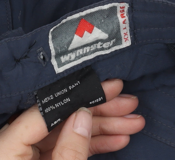 Wynmaster Men's Blue Waterproof Rain Trousers, L