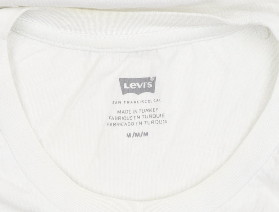 Womens UK Size M Levi's White Basic T-Shirt