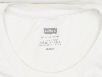 Womens UK Size M Levi's White Basic T-Shirt