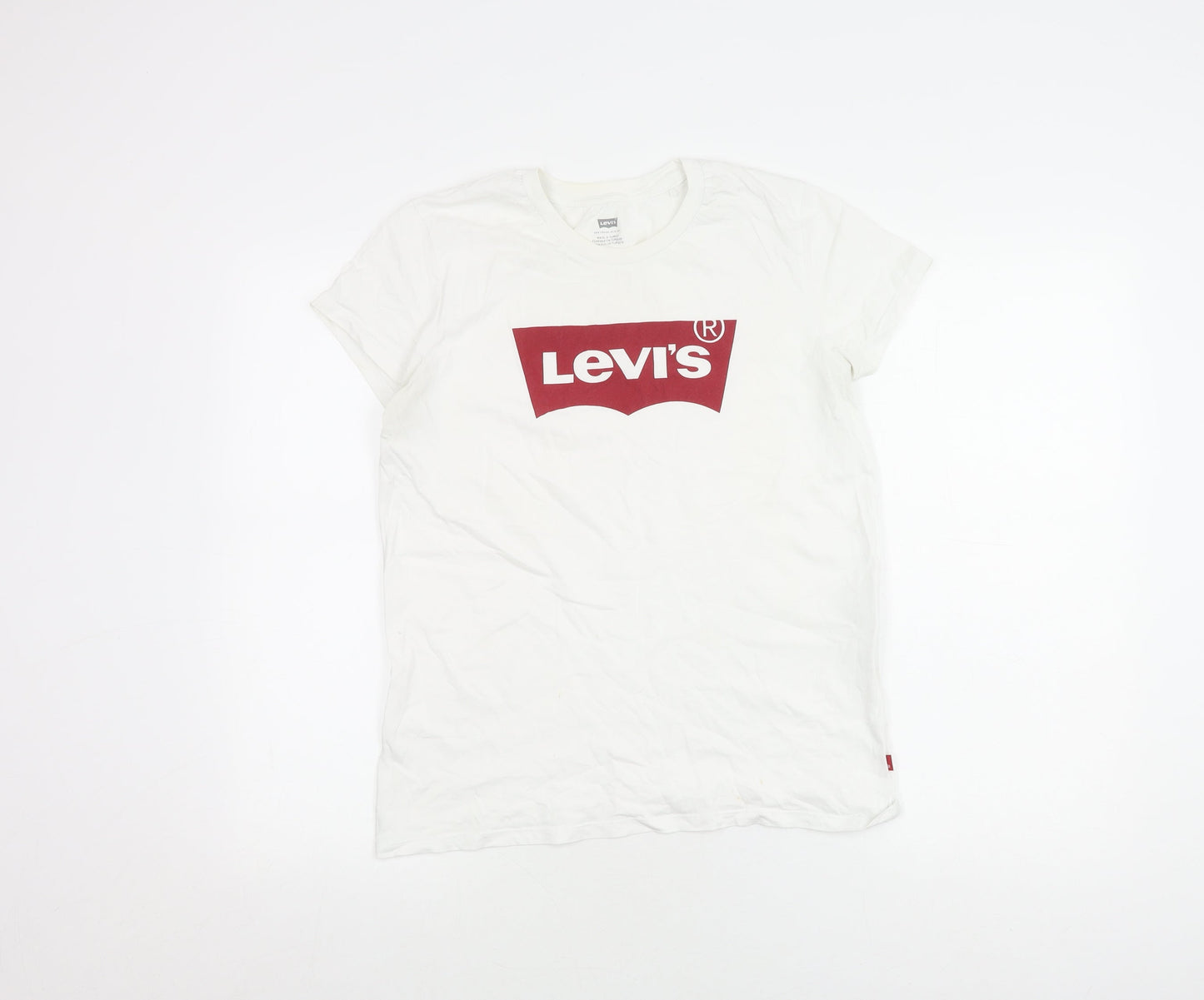 Womens UK Size M Levi's White Basic T-Shirt