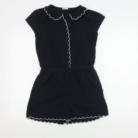 Next Black Teen Playsuit, Size 14, Collared, Casual Wear
