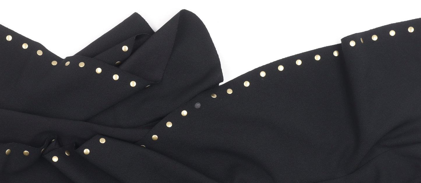 River Island Women's Black Studded Dress Size 8
