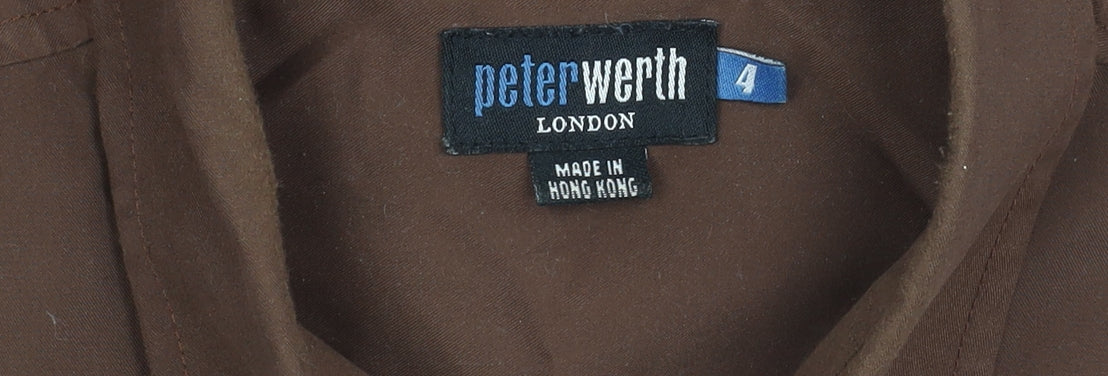 Peter Werth Men's Brown Long Sleeve Shirt Size 4