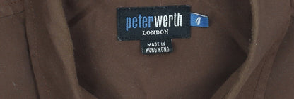 Peter Werth Men's Brown Long Sleeve Shirt Size 4