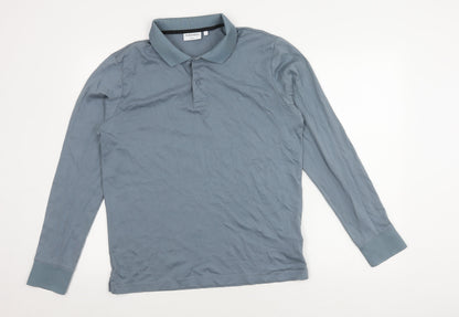 Calvin Klein Men's L Slim Fit Long Sleeve Polo