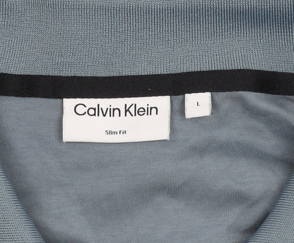 Calvin Klein Men's L Slim Fit Long Sleeve Polo