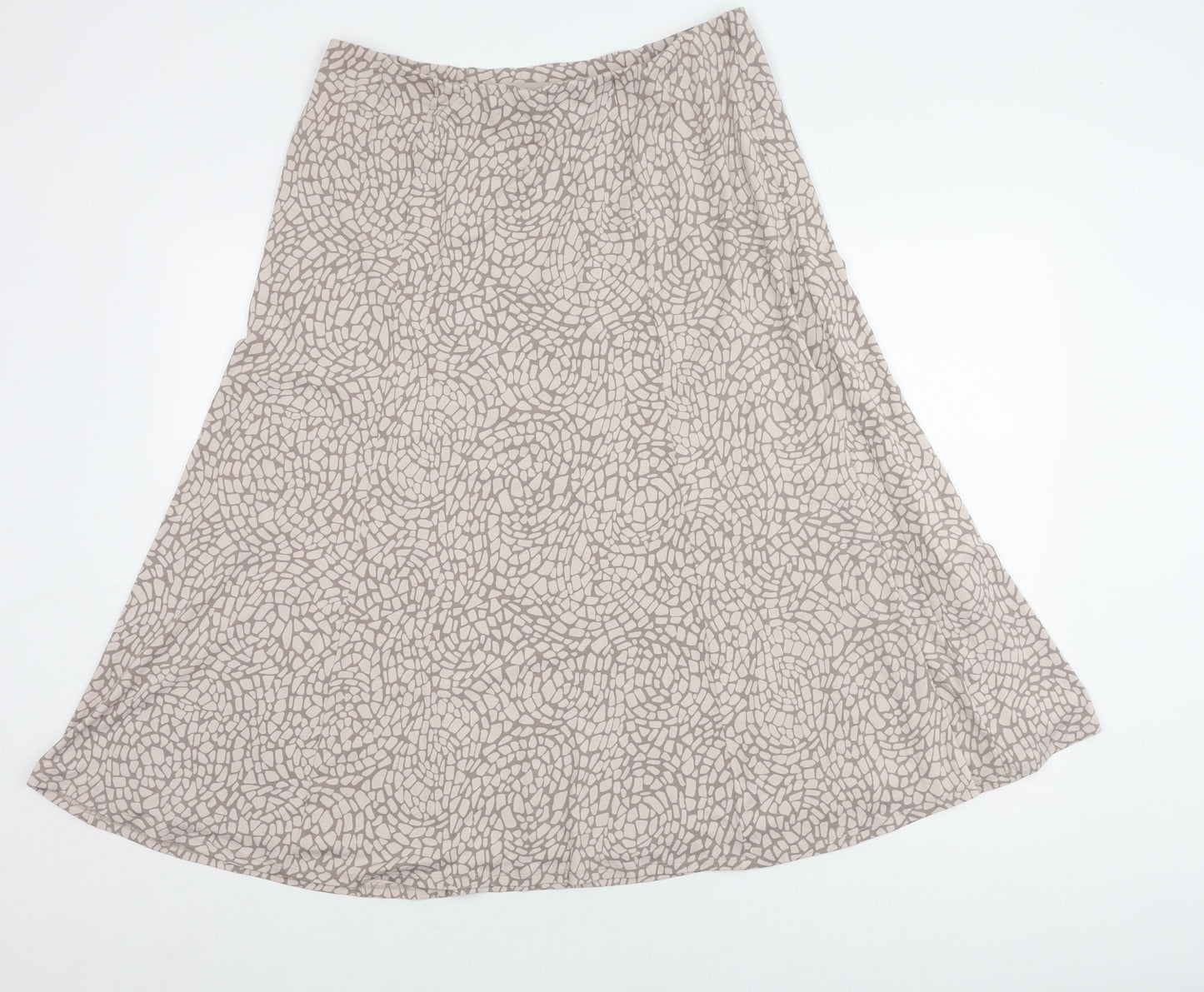 Eastex Women's Beige Geometric A-Line Skirt Size 16