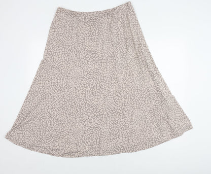 Eastex Women's Beige Geometric A-Line Skirt Size 16