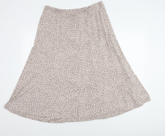 Eastex Women's Beige Geometric A-Line Skirt Size 16