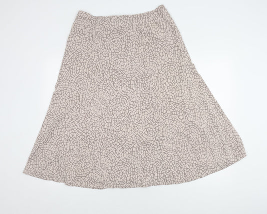 Eastex Women's Beige Geometric A-Line Skirt Size 16