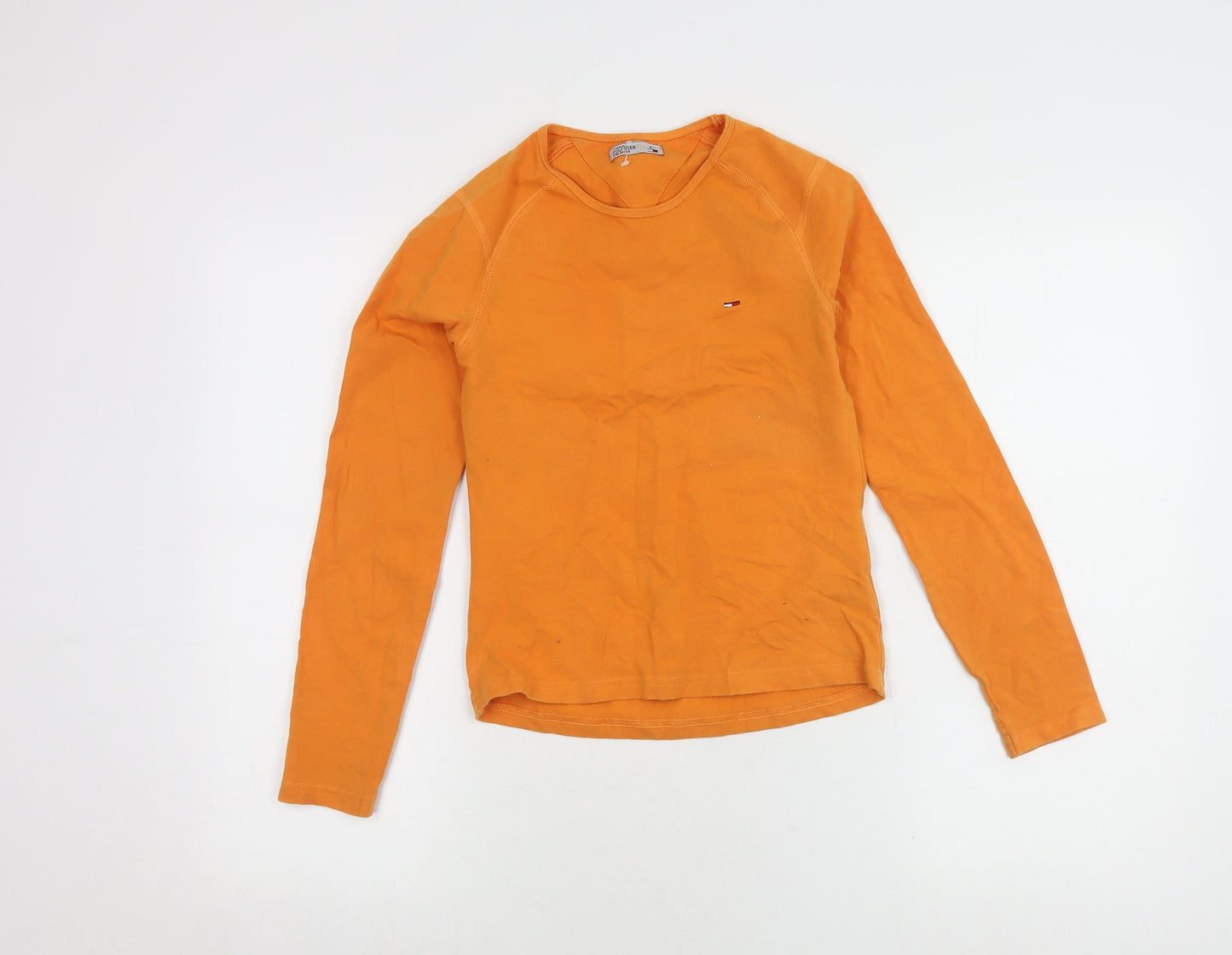 Womens UK Size XS Tommy Hilfiger Orange Basic T-Shirt