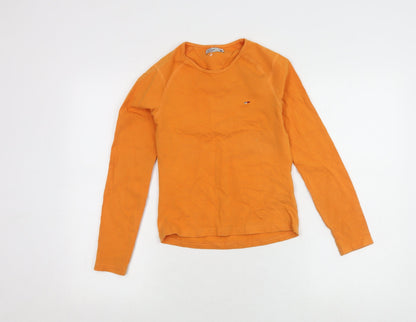 Womens UK Size XS Tommy Hilfiger Orange Basic T-Shirt